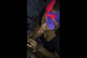 Young brunette sucking cock up deep