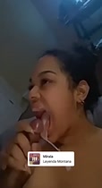 Facial en la boca de mi novia puta